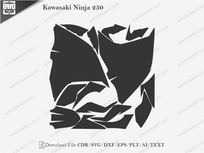 Kawasaki Ninja 250 Wrap Skin Template