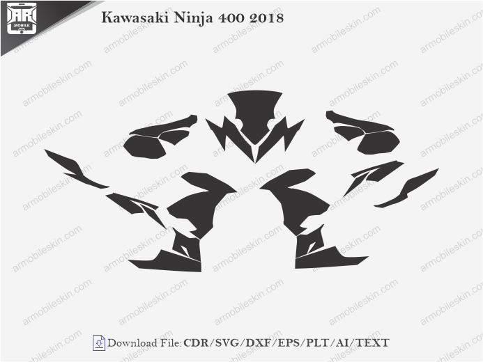 Kawasaki Ninja 400 2018 Wrap Skin Template