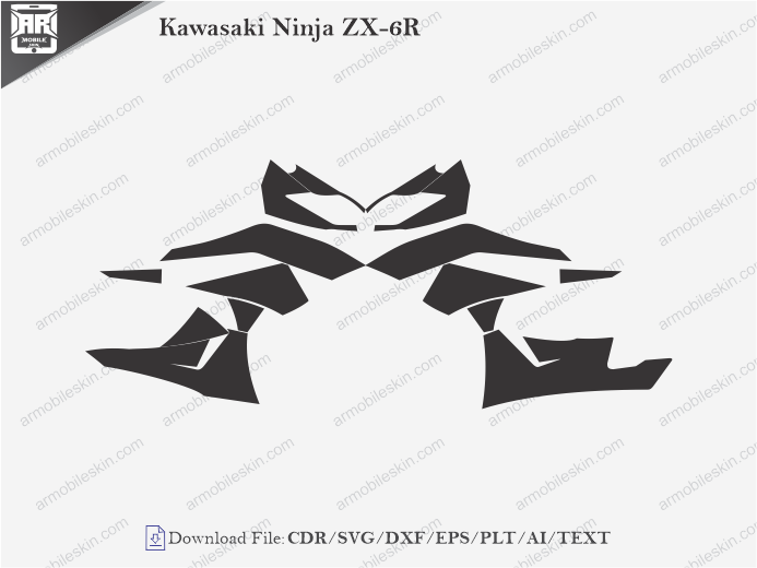 Kawasaki Ninja ZX-6R Wrap Skin Template