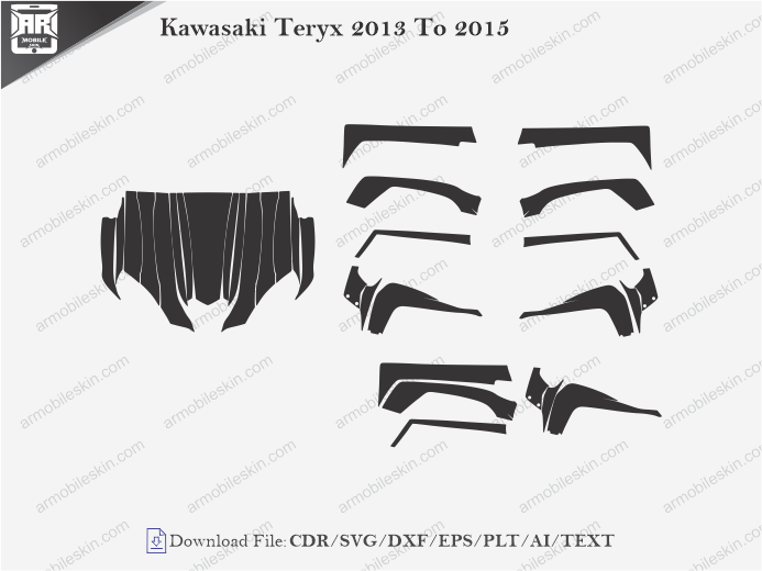 Kawasaki Teryx 2013 To 2015 Wrap Skin Template
