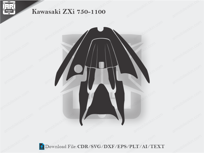 Kawasaki ZXi 750-1100 Wrap Skin Template