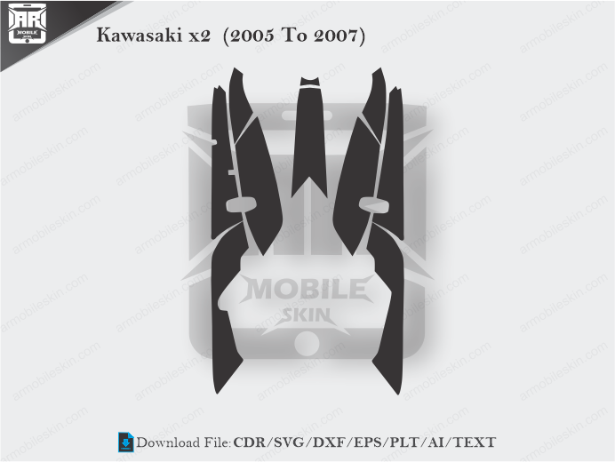Kawasaki x2 (2005 To 2007) Wrap Skin Template