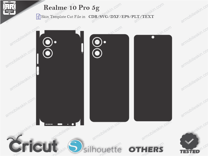 Realme 10 Pro 5g Skin Template Vector