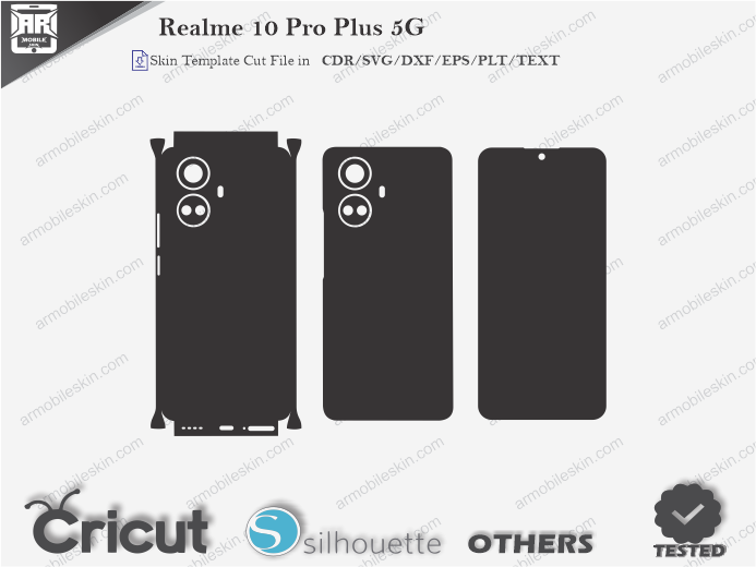 Realme 10 Pro Plus 5G Skin Template Vector