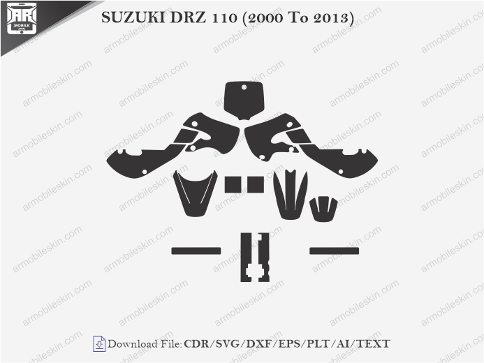 SUZUKI DRZ 110 (2000 To 2013) Wrap Skin Template