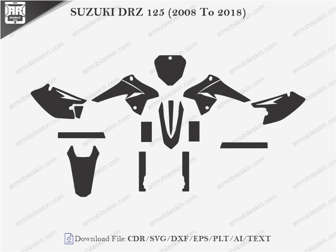 SUZUKI DRZ 125 (2008 To 2018) Wrap Skin Template