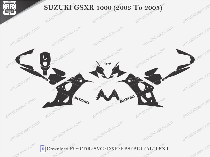SUZUKI GSXR 1000 (2003 To 2005) Wrap Skin Template