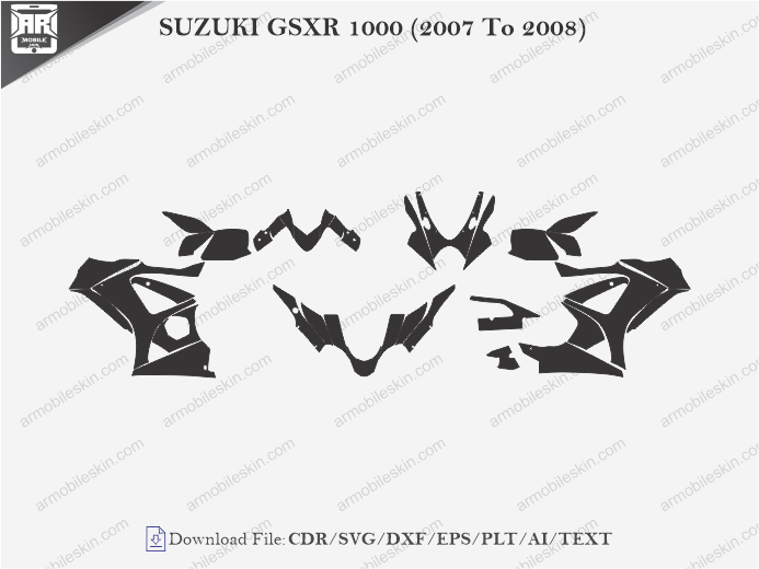 SUZUKI GSXR 1000 (2007 To 2008) Wrap Skin Template