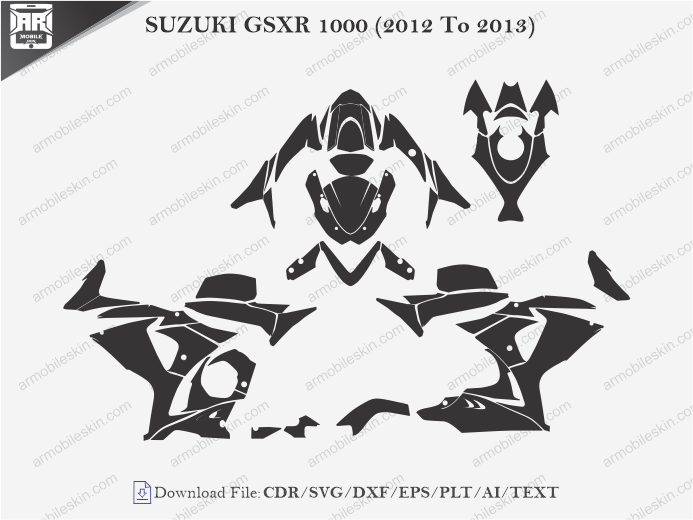 SUZUKI GSXR 1000 (2012 To 2013) Wrap Skin Template