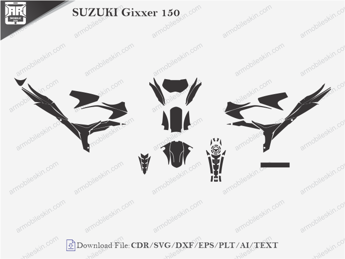 SUZUKI Gixxer 150 Wrap Skin Template