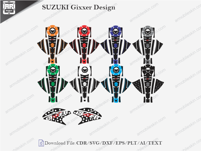 SUZUKI Gixxer Design Wrap Skin Template