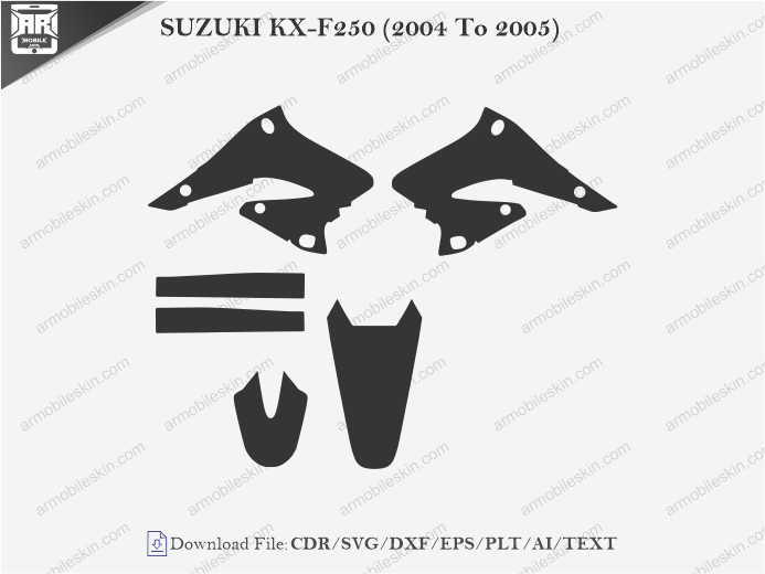 SUZUKI KX-F250 (2004 To 2005) Wrap Skin Template
