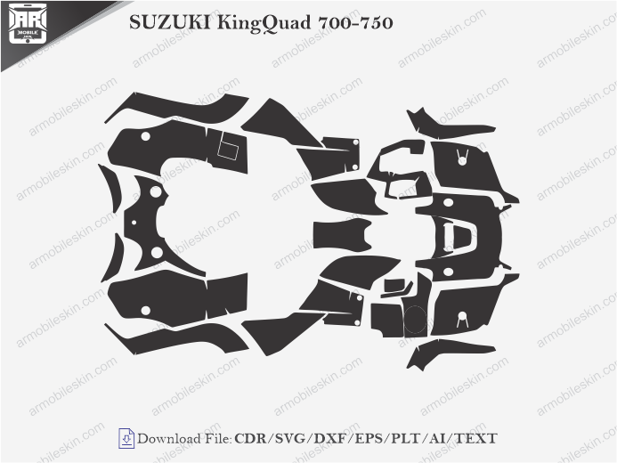 SUZUKI King Quad 700-750 Wrap Skin Template