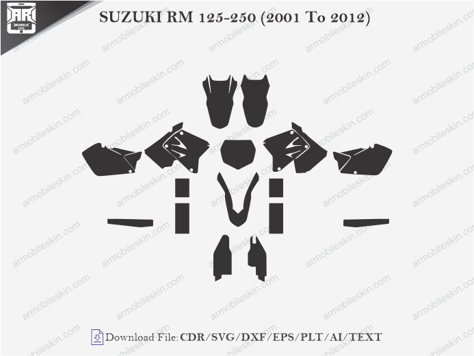 SUZUKI RM 125-250 (2001 To 2012) Wrap Skin Template