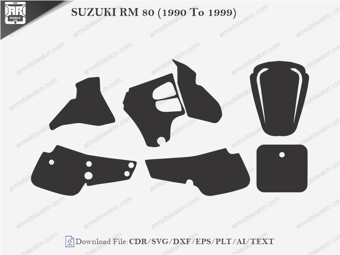 SUZUKI RM 80 (1990 To 1999) Wrap Skin Template