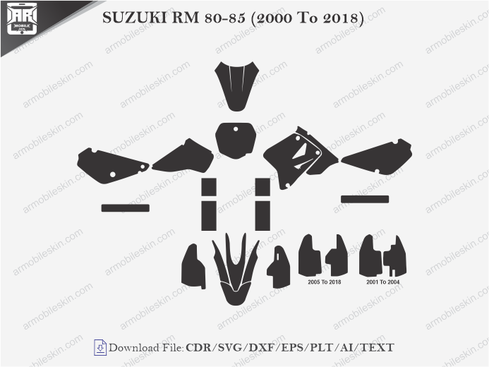 SUZUKI RM 80-85 (2000 To 2018) Wrap Skin Template