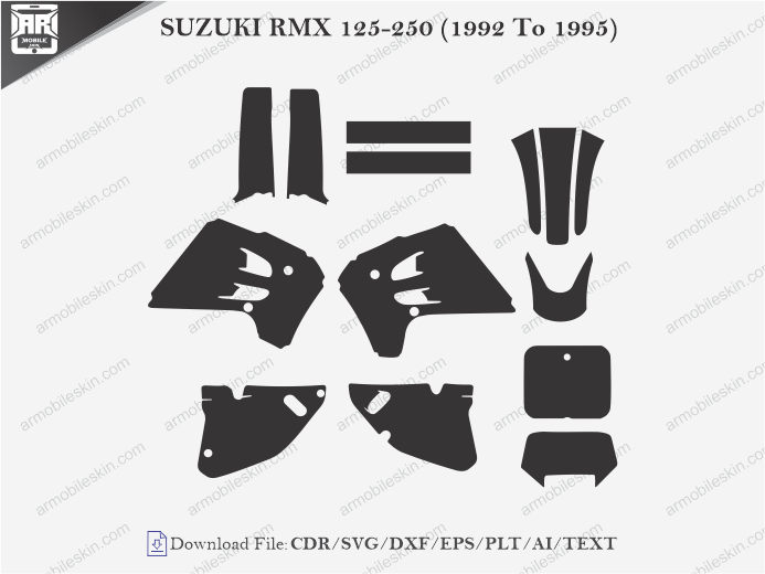 SUZUKI RMX 125-250 (1992 To 1995) Wrap Skin Template