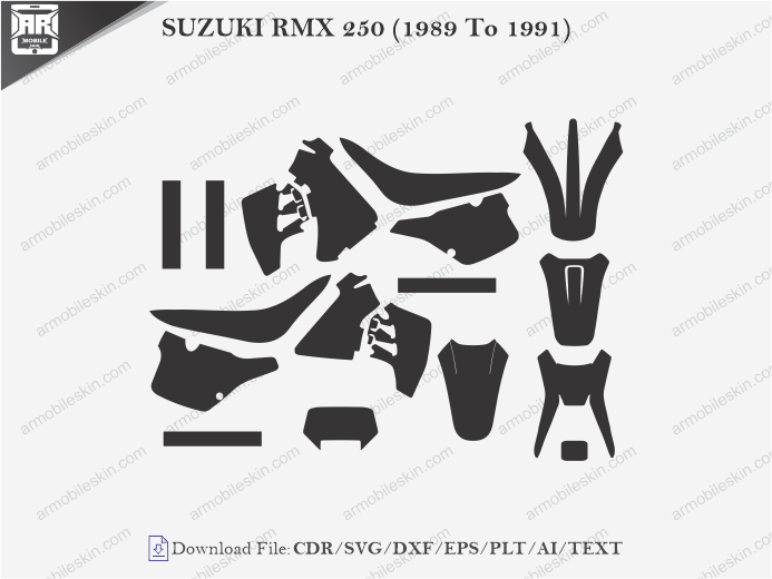 SUZUKI RMX 250 (1989 To 1991) Wrap Skin Template