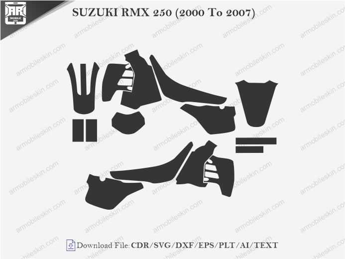 SUZUKI RMX 250 (2000 To 2007) Wrap Skin Template