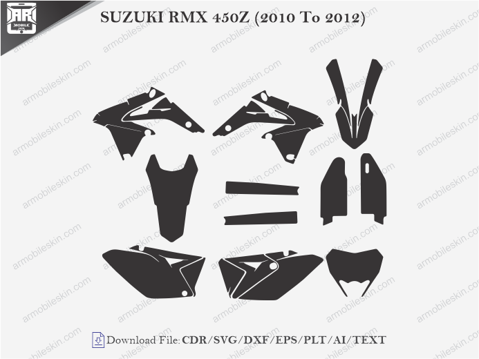 SUZUKI RMX 450Z (2010 To 2012) Wrap Skin Template