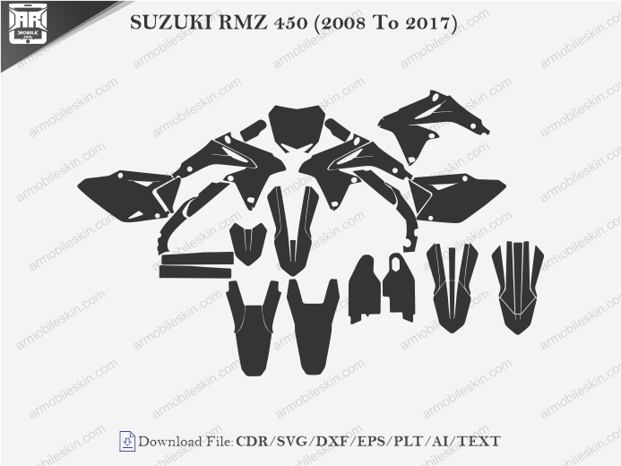 SUZUKI RMZ 450 (2008 To 2017) Wrap Skin Template