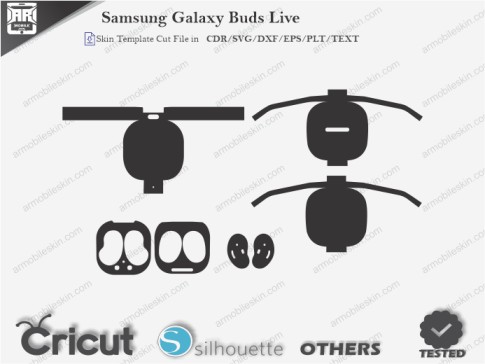 Samsung Galaxy Buds Live Skin Template Vector