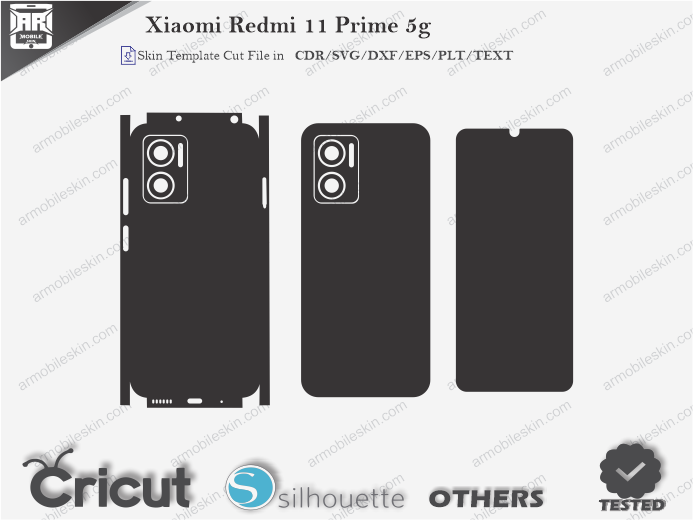 Xiaomi Redmi 11 Prime 5g Skin Template Vector