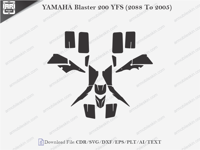 YAMAHA Blaster 200 YFS (2088 To 2005) Wrap Skin Template