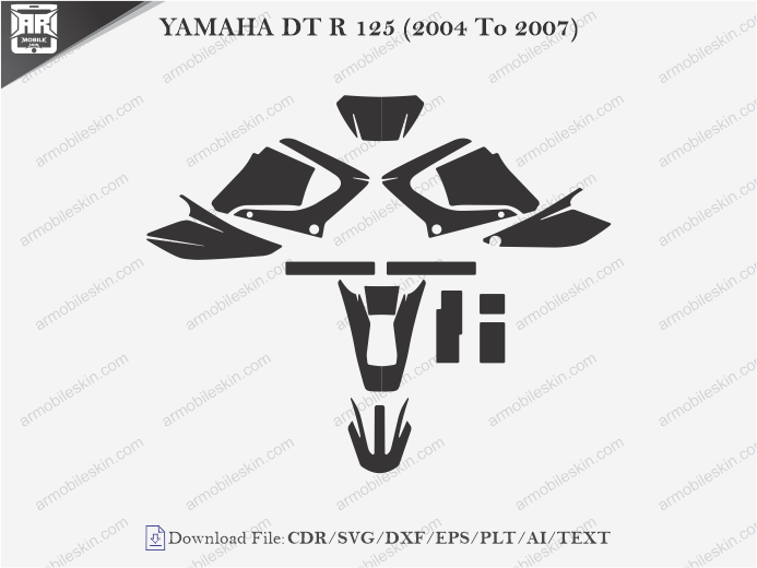 YAMAHA DT R 125 (2004 To 2007) Wrap Skin Template
