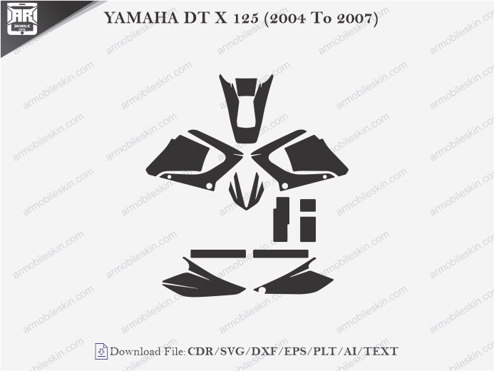 YAMAHA DT X 125 (2004 To 2007) Wrap Skin Template
