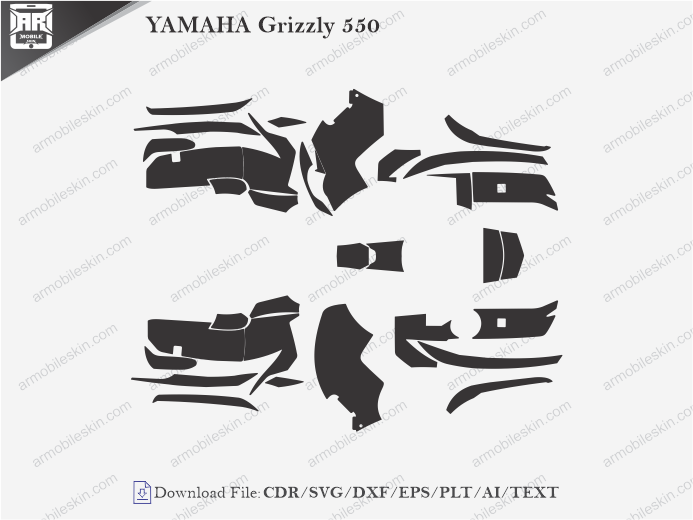 YAMAHA Grizzly 550 Wrap Skin Template