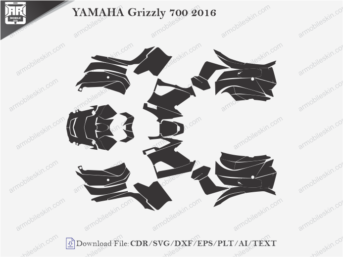 YAMAHA Grizzly 700 2016 Wrap Skin Template