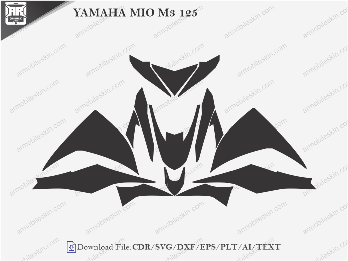 YAMAHA MIO M3 125 Wrap Skin Template