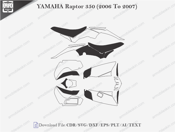 YAMAHA Raptor 350 (2006 To 2007) Wrap Skin Template