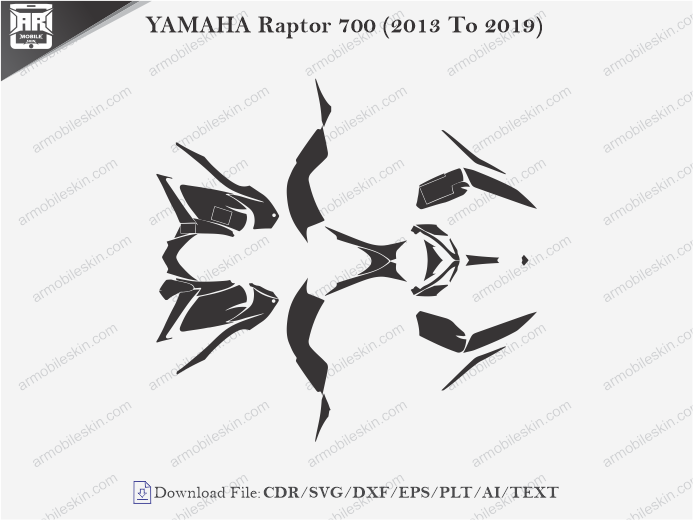 YAMAHA Raptor 700 (2013 To 2019) Wrap Skin Template