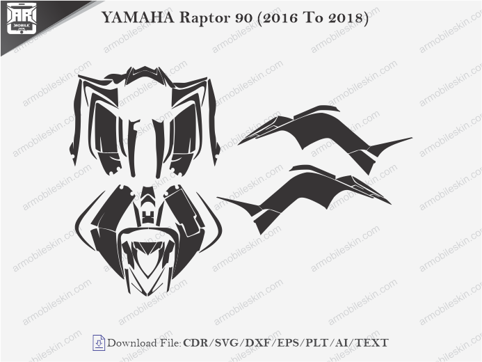 YAMAHA Raptor 90 (2016 To 2018) Wrap Skin Template