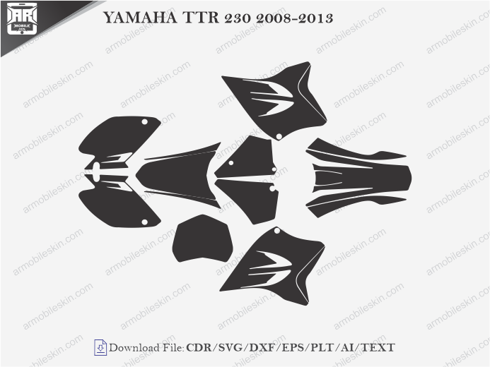 YAMAHA TTR 230 2008-2013 Wrap Skin Template