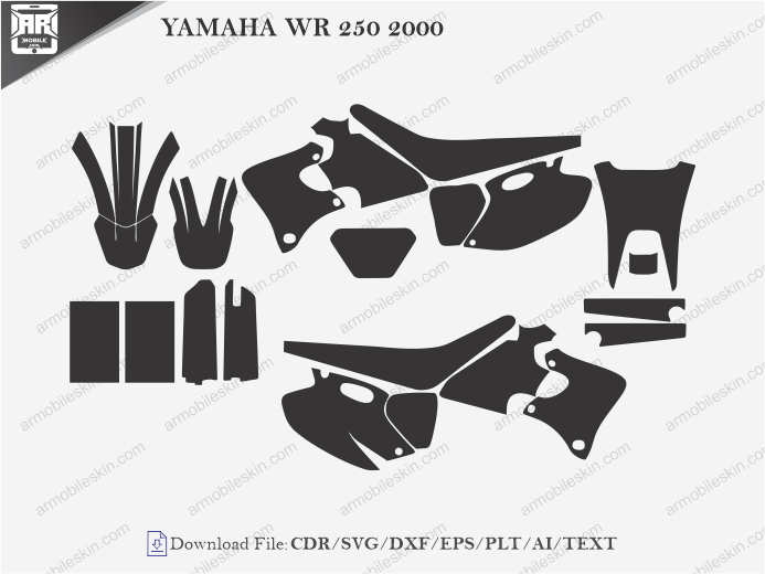 YAMAHA WR 250 2000 Wrap Skin Template