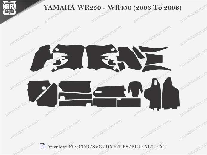 YAMAHA WR250 - WR450 (2003 To 2006) Wrap Skin Template
