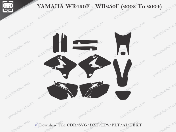 YAMAHA WR450F - WR250F (2003 To 2004) Wrap Skin Template