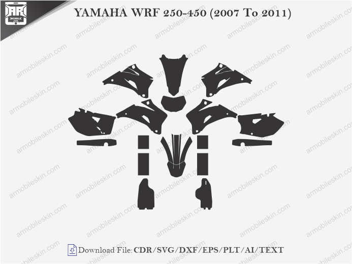 YAMAHA WRF 250-450 (2007 To 2011) Wrap Skin Template