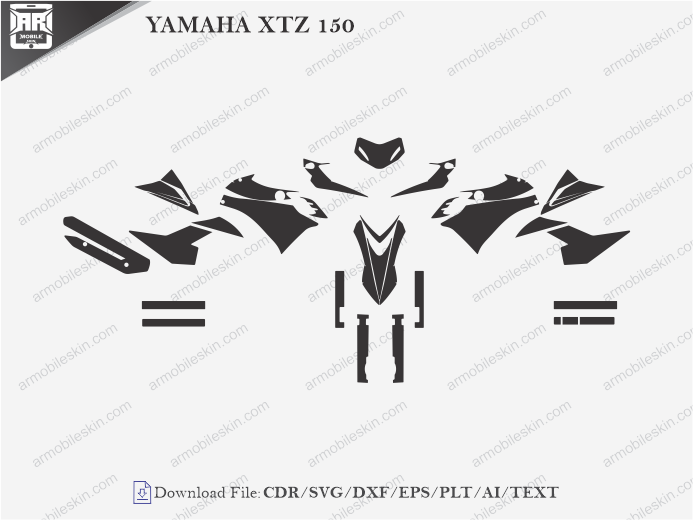 YAMAHA XTZ 150 Wrap Skin Template
