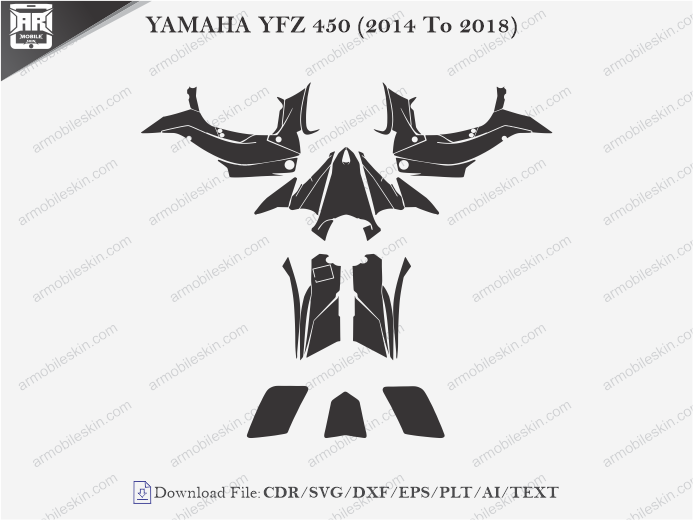 YAMAHA YFZ 450 (2014 To 2018) Wrap Skin Template