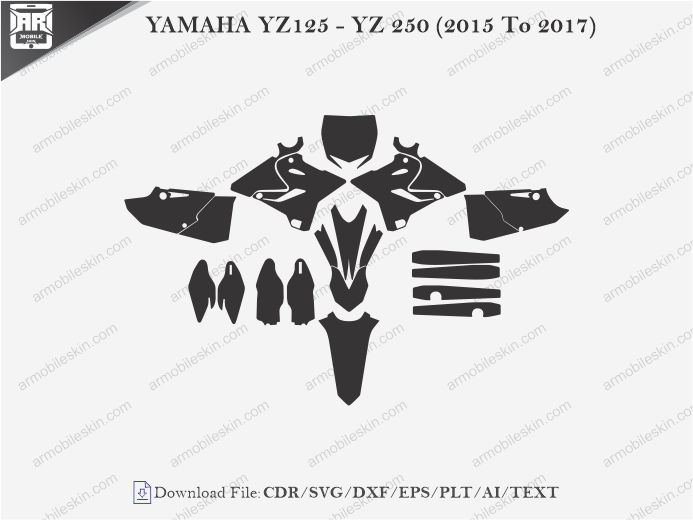 YAMAHA YZ125 – YZ 250 (2015 To 2017) Wrap Skin Template