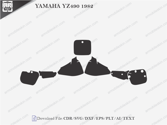 YAMAHA YZ490 1982 Wrap Skin Template