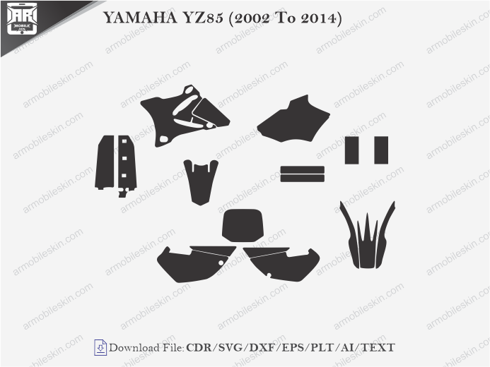 YAMAHA YZ85 (2002 To 2014) Wrap Skin Template