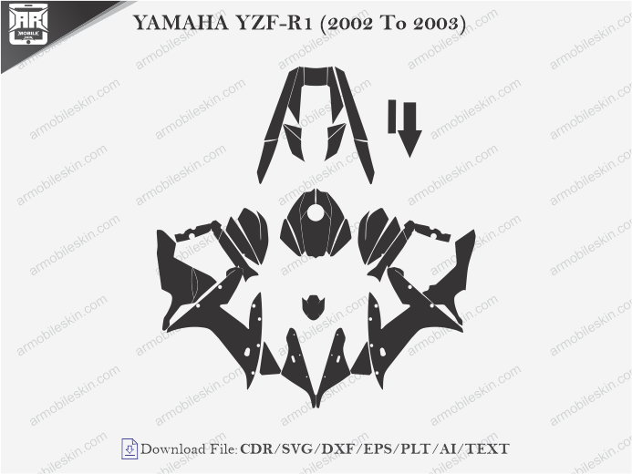 YAMAHA YZF-R1 (2002 To 2003) Wrap Skin Template