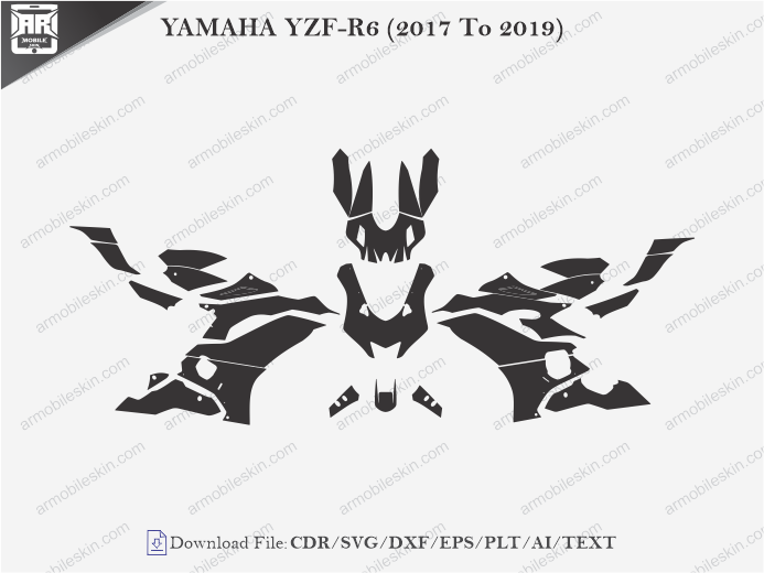YAMAHA YZF-R6 (2017 To 2019) Wrap Skin Template