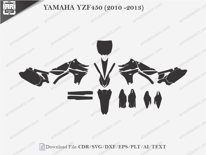 YAMAHA YZF450 (2010 -2013) Wrap Skin Template