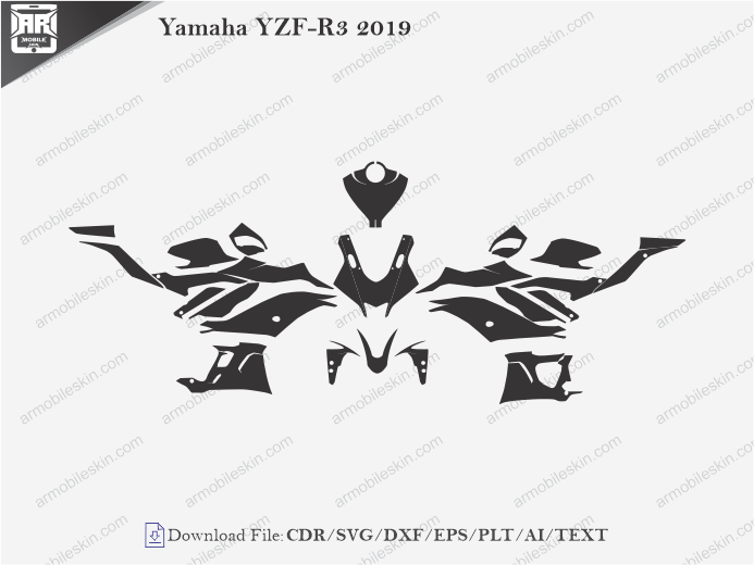 Yamaha YZF-R3 2019 Wrap Skin Template